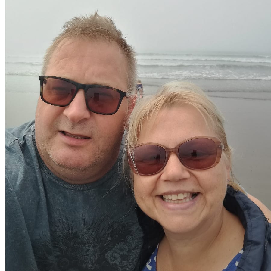 Mark And Mandy at the ocean on a beach